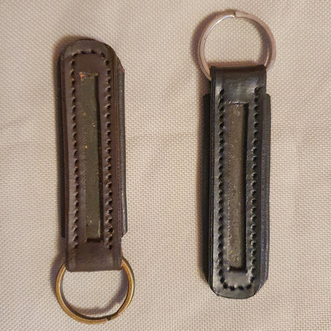 Leather Empty Channel Keyrings - Browbands UK