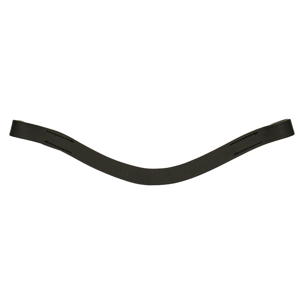 Plain Leather Browband - Curved - 2