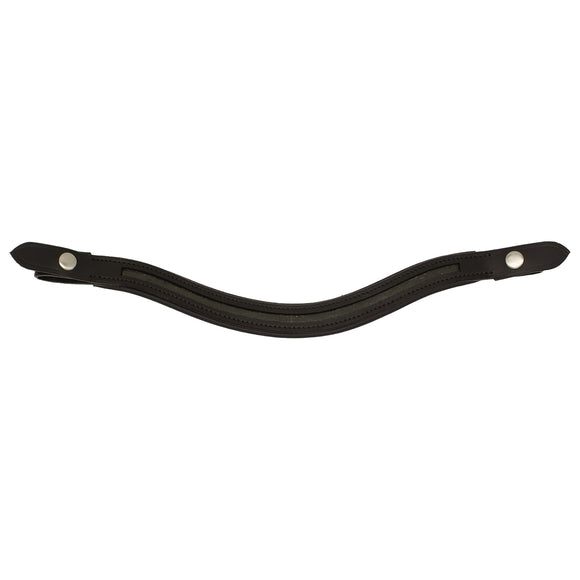Empty Channel Browband - Curved with 6mm Channel and Quick Change End loops