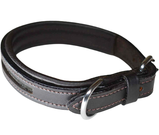 Leather Empty Channel Dog Collars - 1