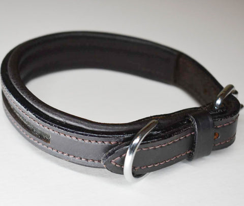 Leather Empty Channel Dog Collars - Browbands UK