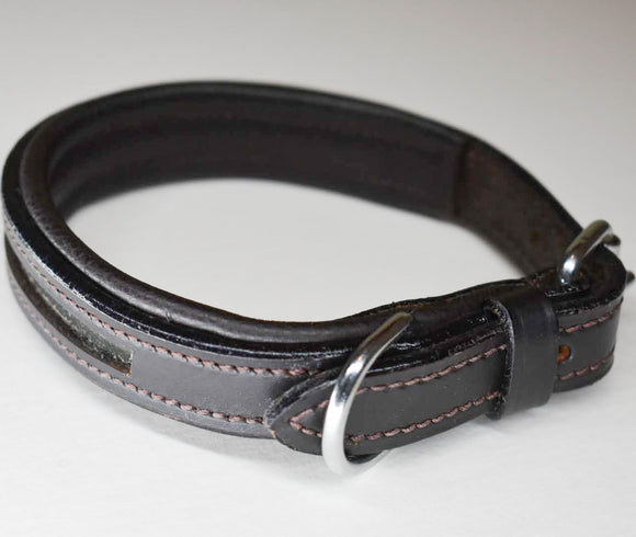 Leather Empty Channel Dog Collars - Browbands UK