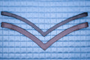 Plain Leather Browband with Backing - Deep V Shape-1