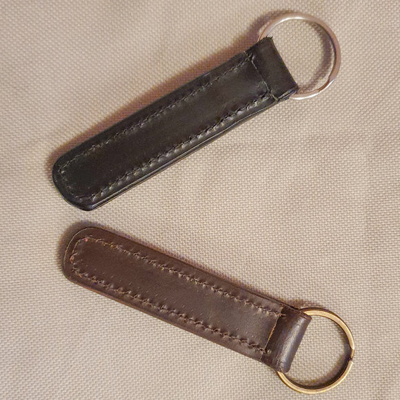 Leather Empty Channel Keyrings - Browbands UK