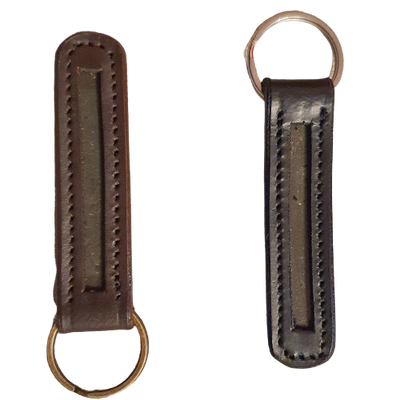 Leather Empty Channel Keyrings