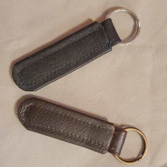 Leather Empty Channel Keyrings - Browbands UK