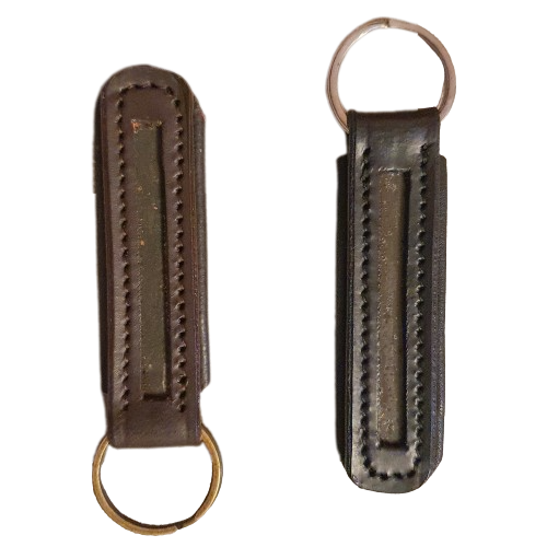 Leather Empty Channel Keyrings Padded