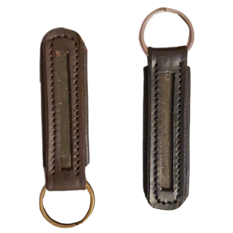 Leather Empty Channel Keyrings Padded
