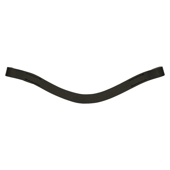 Plain Leather Browband with backing - Curved