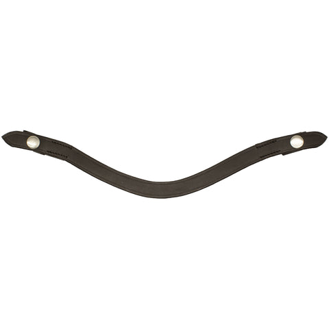 Plain Leather Browband - Curved - Quick Change End Loops
