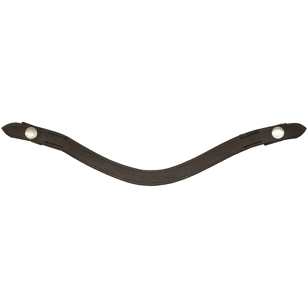 Plain Leather Browband - Curved - Quick Change End Loops - 1