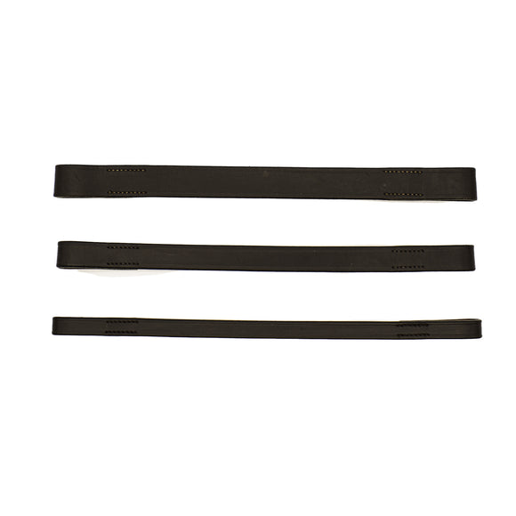 Plain Leather Browbands with Backing- Straight