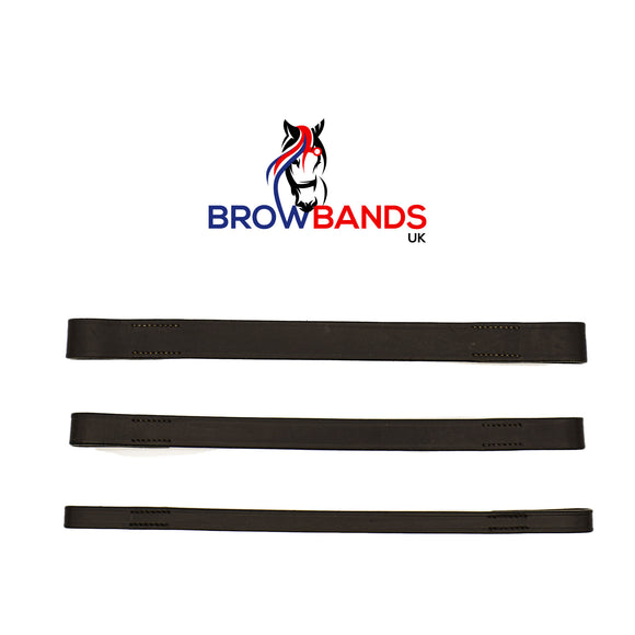 Straight Plain Leather Browband - Browbands UK