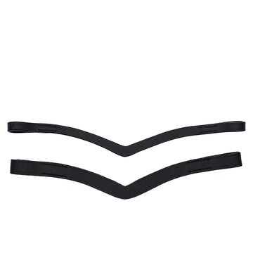 Plain Leather Browband - V Shape