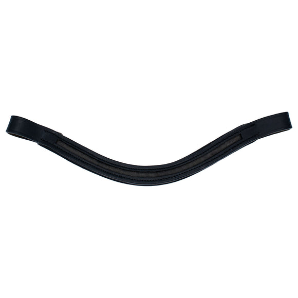 Curved Empty Channel Browband | 6mm Channel | Colour padding